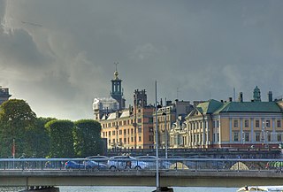 Strömbron bridge between Norrmalm and Gamla stan in Stockholm, Sweden