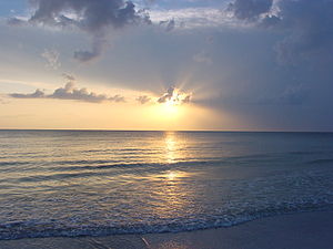 Sunset on North Beach at Fort De Soto Park, Florida