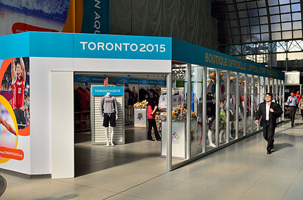 The Toronto 2015 pop-up store at Toronto Eaton Centre.