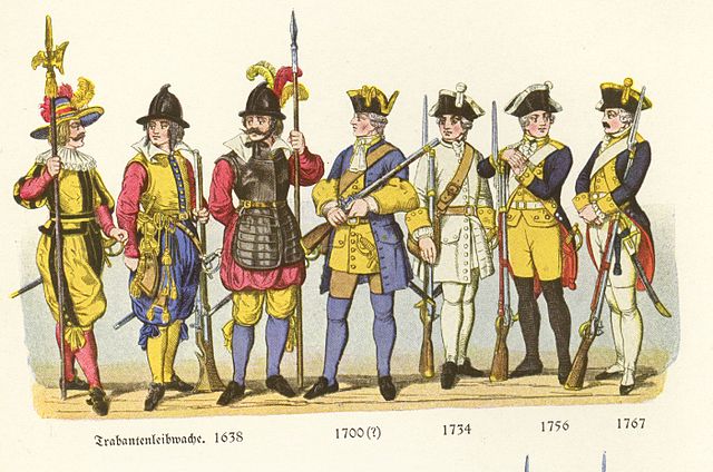 Various infantry of the 17th through 18th century (halberdier, arquebusier, pikeman, and mix of musketeers and grenadiers) of Duchy of Württemberg