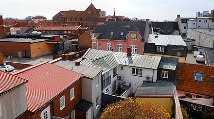 Roofs in the central of Ystad 2022.