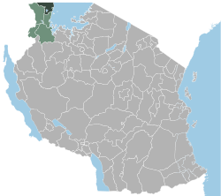 Location of the Bukoba District in Tanzania