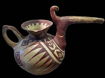 Vas de ceramica de la Tepe Sialk, Iran