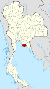 Poziția localității Rayong