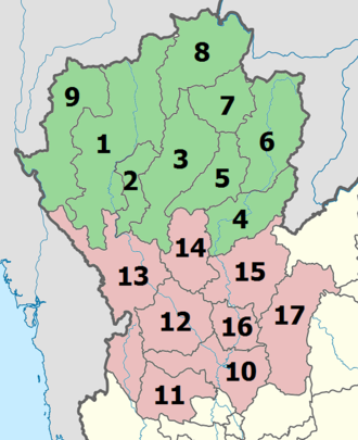 Upper and Lower Northern provinces Thailand Upper Lower North.png