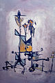 THE FLOWER VENDOR, Acrylic. Copyright 1990 James Pollock.
