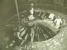 Guastavino tile layers construct the inner layer of the Capitol dome Tile layers constructing the inner layer of the Minnesota Capitol dome.jpg