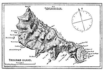 Map of Trinidad from the book, The Cruise of the Alerte