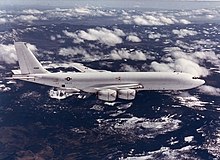 An E-6 Mercury airborne, painted in anti-flash white US Navy E-6 Mercury.jpg