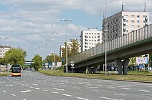 Zabudowania osiedla wzdłuż ulicy Czerniakowskiej