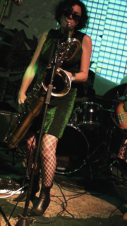 "Moist" Paula Henderson Baritone saxophone player based in New York City