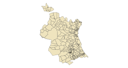 Provincia di Valencia – Mappa
