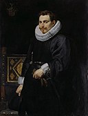 Van Dyck - Portrait of Jan Vermoelen (1589-1656), supreme commander of the Spanish fleet, 1616 gedateerd.jpg