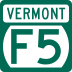 Vermont Route F5 marker