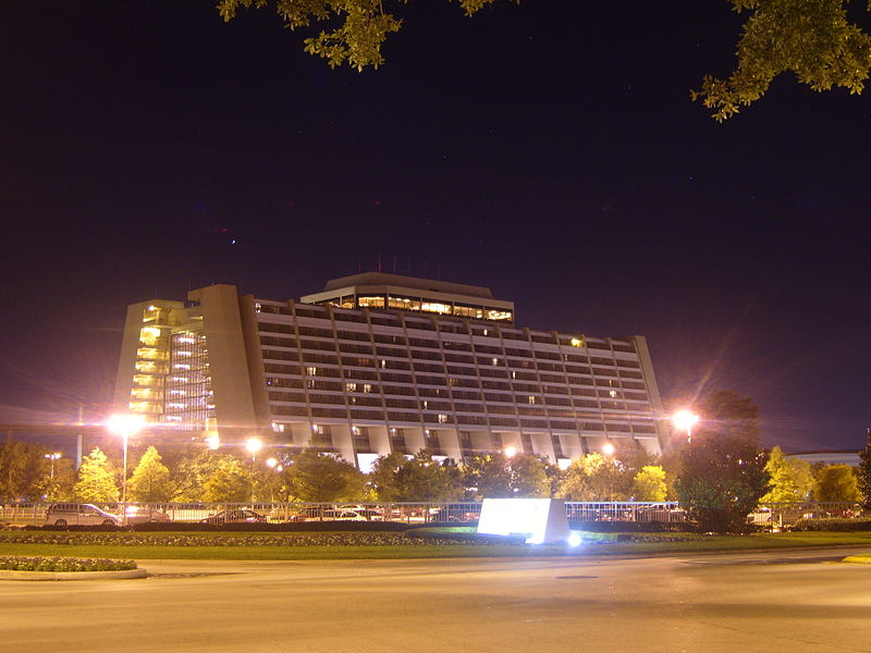 File:WDW Contemporary Resort at Night.JPG