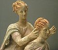 玩耍的女孩. 陶器, 科林斯, 大约公元前300年