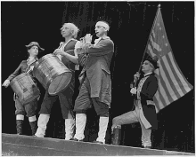 "Created Equal": Act I, Scene 3 of Spirit of 1776, Boston (Federal Theatre Project, 1935) WPA Federal Theater Project Created Equal Boston MA 1935.gif
