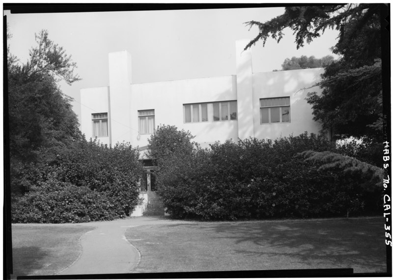 File:West elevation - Walter Luther Dodge House, 950 North Kings Road, West Hollywood District, Los Angeles, Los Angeles County, CA HABS CAL,19-LOSAN,27-3.tif