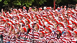 Attendees at the 2011 Where's Wally? World Record event in Dublin, Ireland. Where's Wally World Record (5846729480).jpg