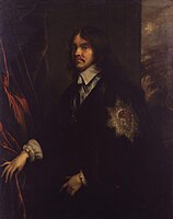 After Adriaen Hanneman. William Hamilton, 2nd Duke of Hamilton 1625-1650. oil on canvas medium QS:P186,Q296955;P186,Q12321255,P518,Q861259 . 127 × 101 cm (50 × 39.7 in). London, National Portrait Gallery.