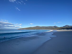 Wineglass Bay viewed from the beach.