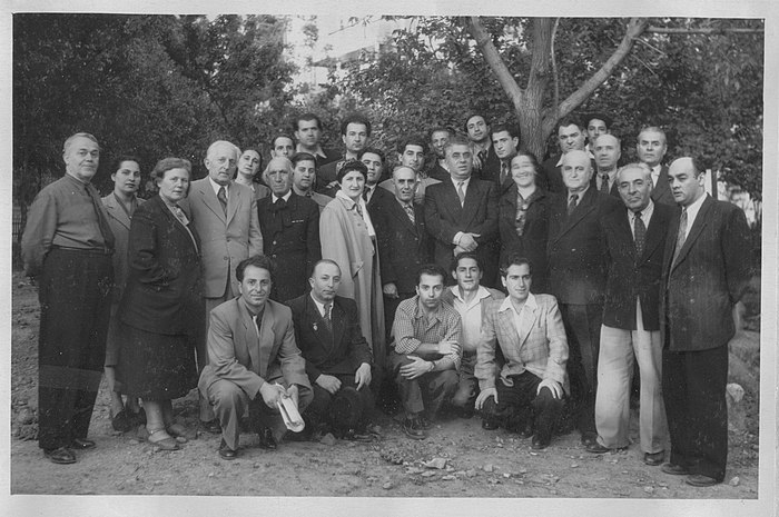 Aram Khachaturian with Armenian composers and musicians in Dilijan