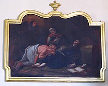 Tableau "Mort de St-François Xavier" (XVIIIe)