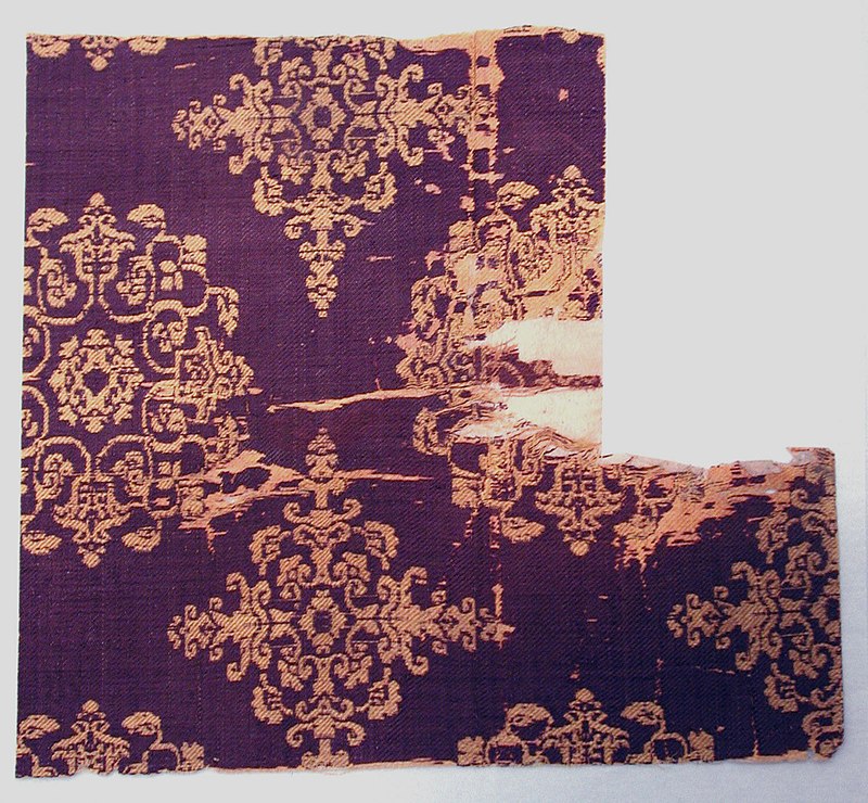 File:唐紫地團花紋“正倉院”錦-Textile with Floral Medallion MET 65 