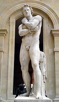 Σπάρτακος Spartacus,Espartaco marble statue in Louvre "Μαιδοι clan -Meadow" slave macedon-greek.jpg