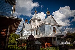 The wooden Church of the Intercession of the Virgin Mary [uk] in Biloberizka
