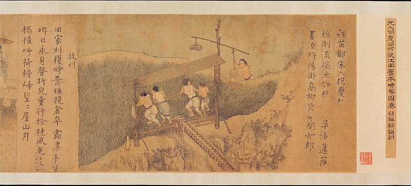 File:元 忽哥赤 和 佚名 耕稼圖 卷--Rice Culture, or Sowing and Reaping MET DP122008.jpg