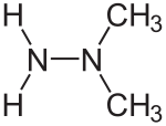 Estrutura de 1,1-dimetilhidrazina
