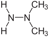 Illustrativt billede af element 1,1-dimethylhydrazin