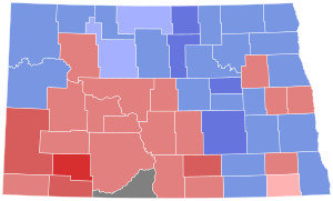 1910 North Dakota gubernur hasil pemilihan peta oleh county.svg