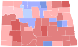 1914 North Dakota gubernatorial election results map by county.svg