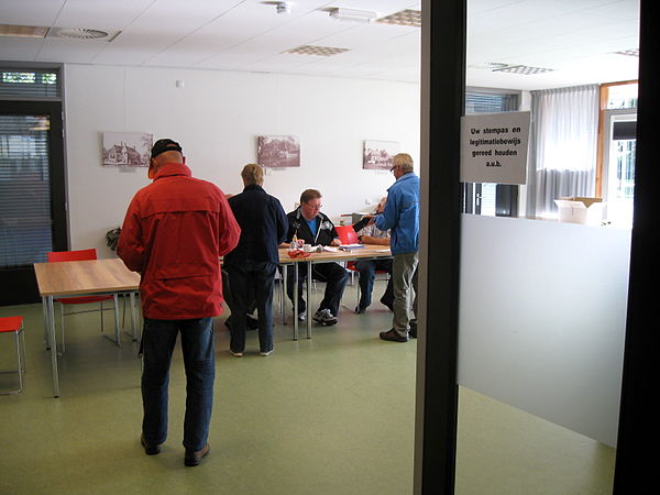 Polling station in Silvolde, Gelderland