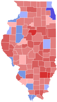 2014 United States Senate election in Illinois results map by county.svg