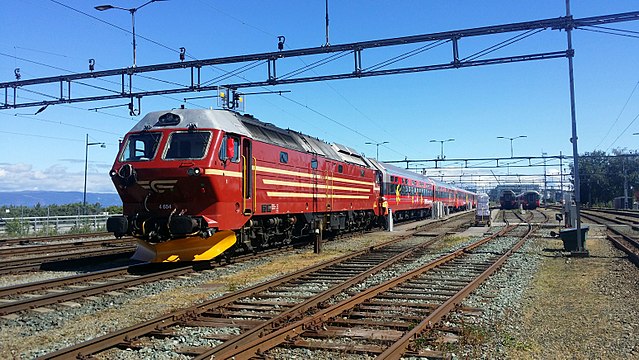 The Sommertoget train at Trondheim on June 22, 2017