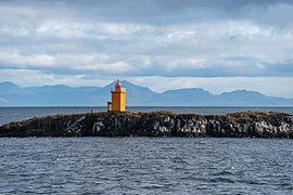 2019-08-15 01 Klofningur Lighthouse (also called Klofningsviti) near Flatey Island, Iceland.jpg