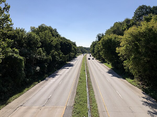 US Route 30 westbound in Caln Township