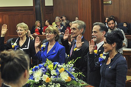 The swearing-in ceremony for the 28th Alaska Legislature.