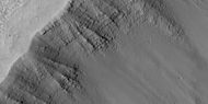 Layers, as seen by HiRISE under HiWish program. Location is Tempe Terra. Note: this is an enlargement of the previous image.