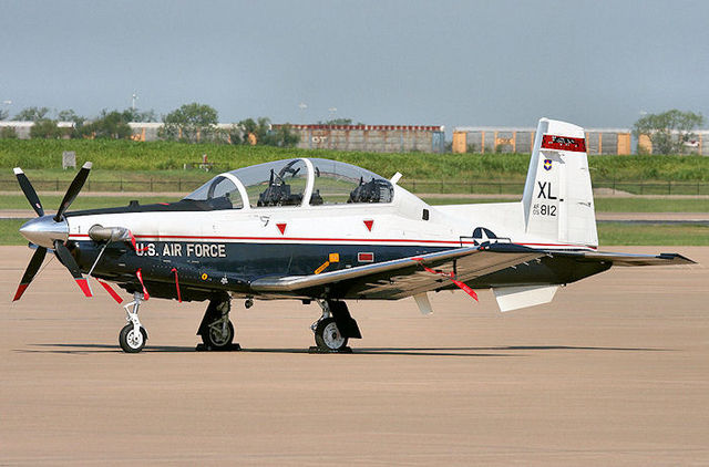 A Beechcraft T-6 Texan II of the 47th Flying Training Wing based at Laughlin AFB, Texas