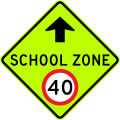 (MR-WDP-6) School Zone Ahead (used in Western Australia)