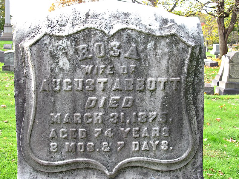 Rosa Abbott inscription