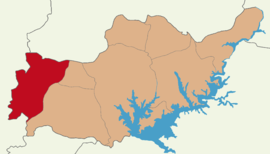 Map showing Gölbaşı District in Adıyaman Province