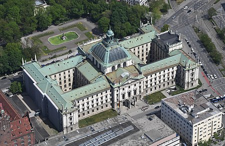 Aerial image of Justizpalast Munich