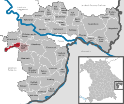 Läget för Aidenbach i Landkreis Passau
