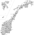 Airports in Norway map.svg
