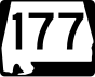 State Route 177 marker